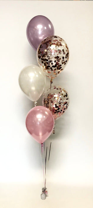 Pink, Purple & Rose Gold Balloon Arrangement