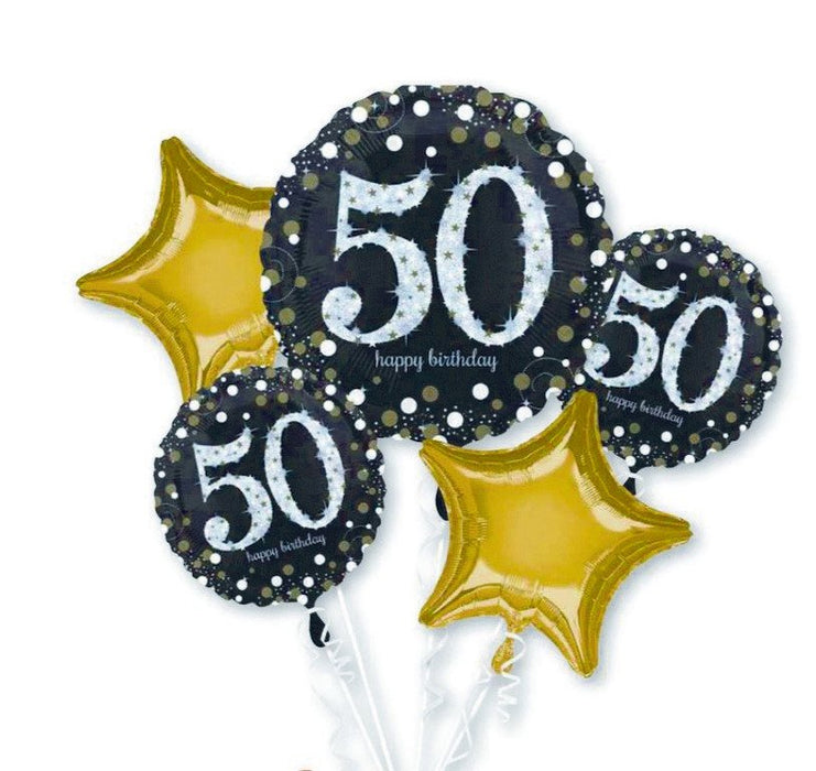 50th Sparkling Birthday Balloon Bouquet