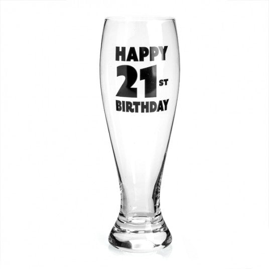 21st Birthday Beer Glass