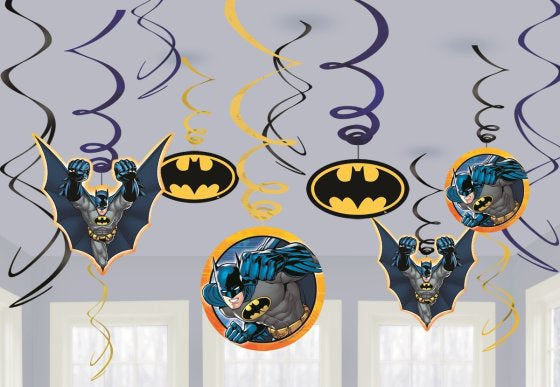 Batman Hanging Swirl Decorations