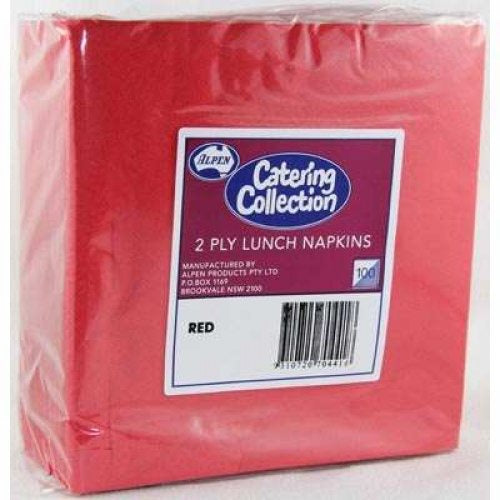 Red Lunch Napkins | Bulk 100pk