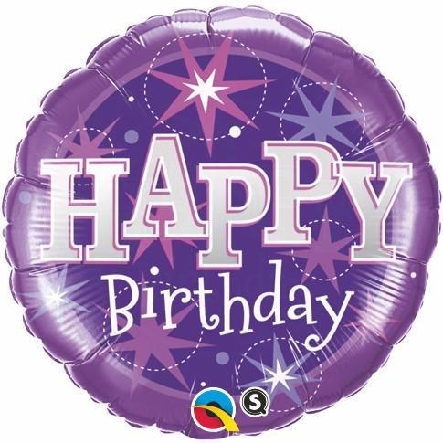 Happy Birthday Purple Foil Balloon / Bouquet