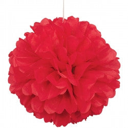 Tissue Paper Puff Ball | Red | 40cm
