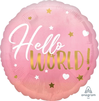 Hello World Balloon - Pink
