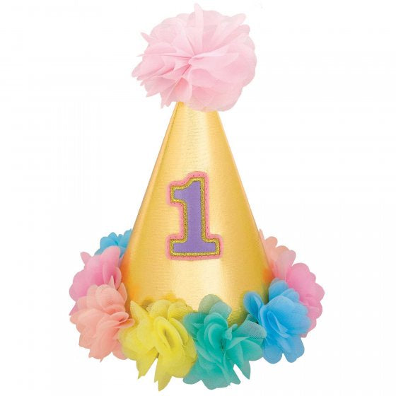 1st Birthday Girl Party Hat | Deluxe Each