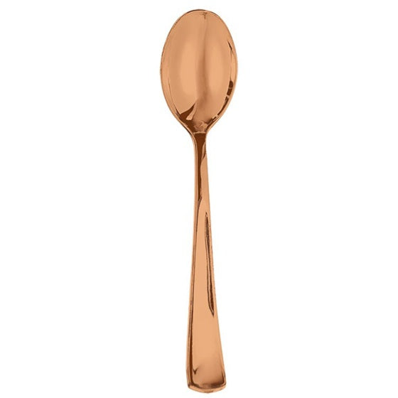 Rose Gold Tea Spoons - Plastic 32Pk
