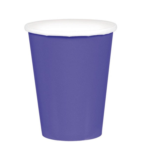 Dark Purple Paper Cups PK24