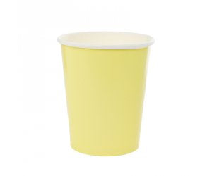 Pastel Yellow Paper Cups 266ml Pk 10