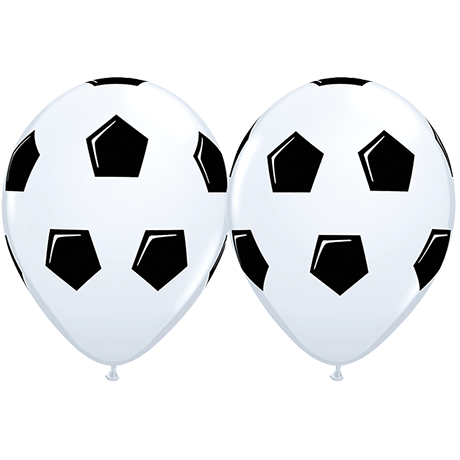 Soccer Balloons - Singles or Packs - Helium Filled or Flat
