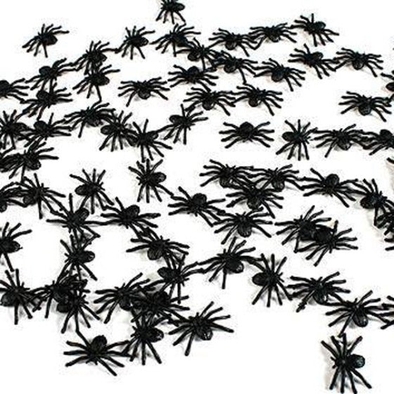 Mini Plastic Spiders 50pcs