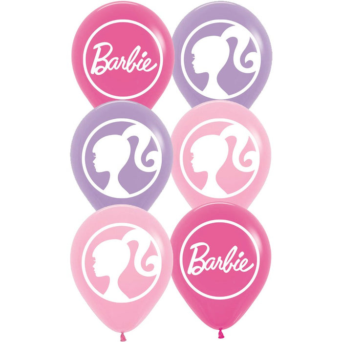 Barbie Latex Balloons 6pk