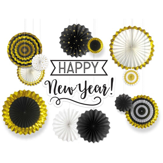 Happy New Year Deluxe Backdrop Decorations