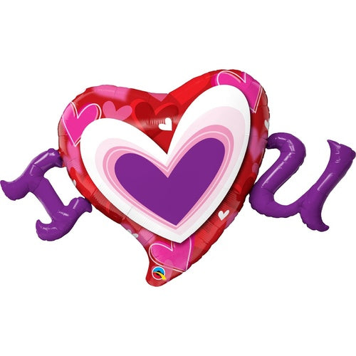 Large Heart Shape Valentines's Day Balloon / Bouquet