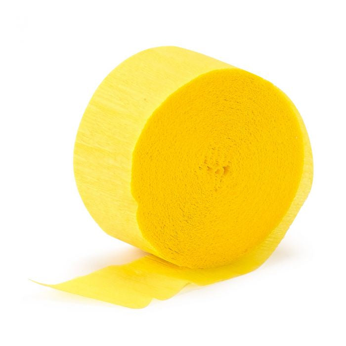 Yellow Streamers - Crepe Paper