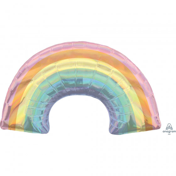 Pastel Rainbow Balloon Shape Holographic - Helium Filled or Flat