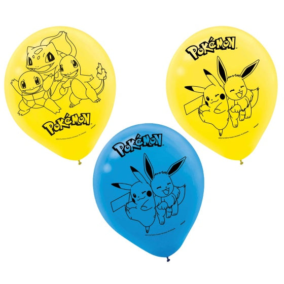 Pokémon Latex Balloons 6pk