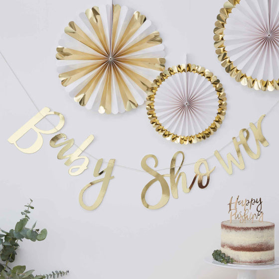 Baby Shower Backdrop Gold