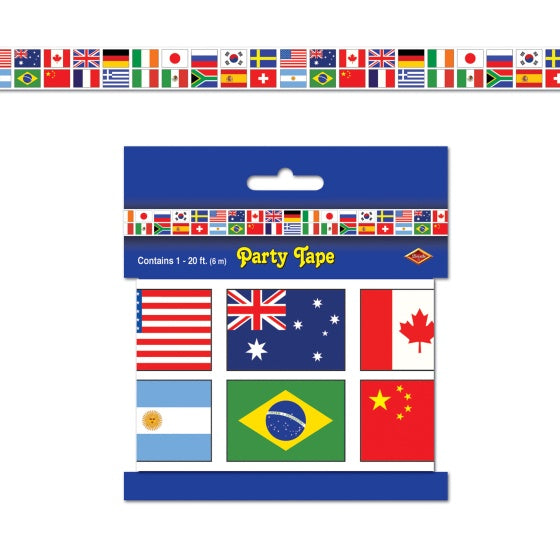 International Flags Party Banner Tape