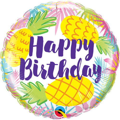 Pineapple Happy Birthday Balloon or Bouquet