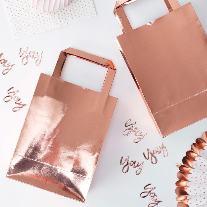 Rose Gold Party Bags 5pk