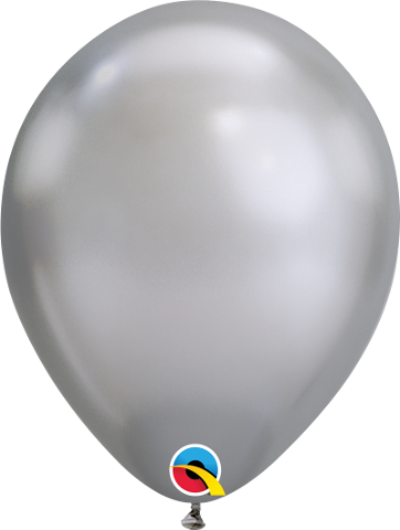 Chrome Balloons Silver ~ Singles ~ Pack ~ Helium Filled ~ Flat