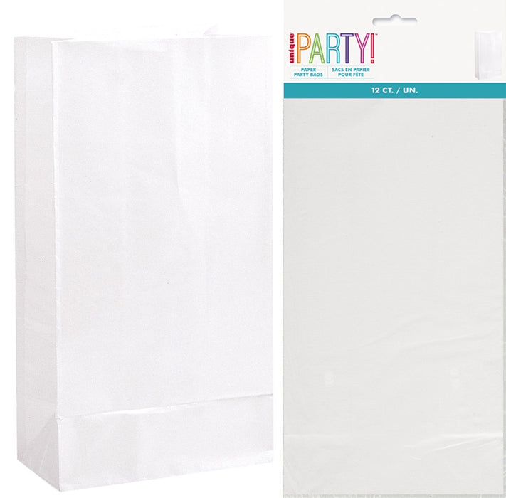 Paper Loot Bags - white 12pk