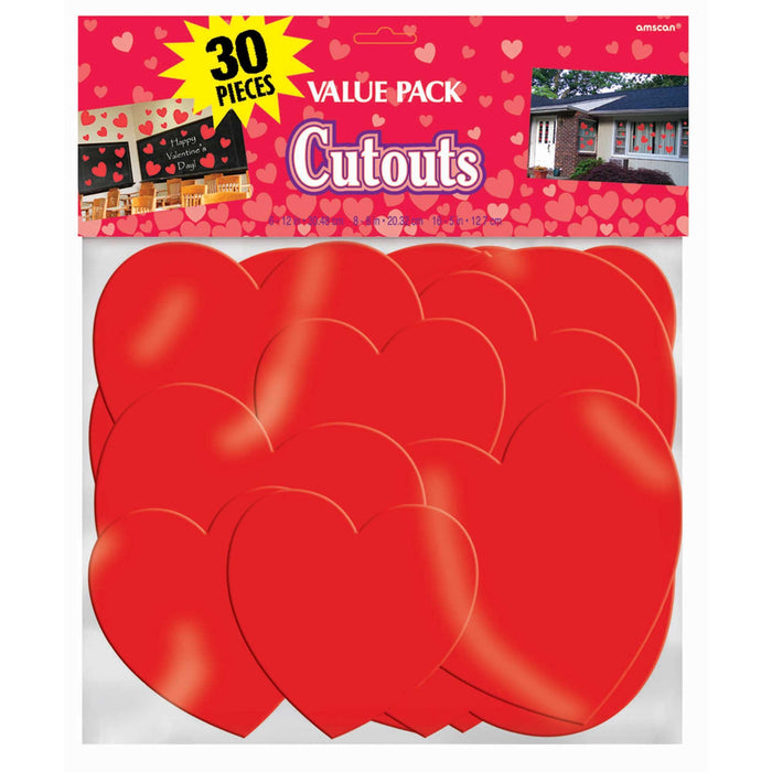 Heart Cutouts Value Pack of 30