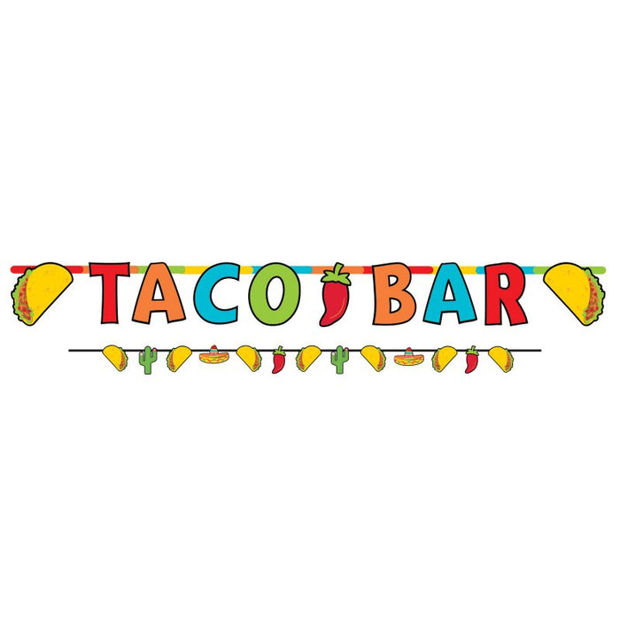 Fiesta Jumbo Letter Banner | Taco Bar