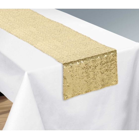 Table Runner Gold Sequins