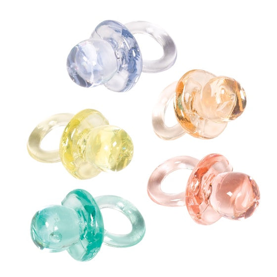 Baby Shower Multi Coloured mini pacifiers