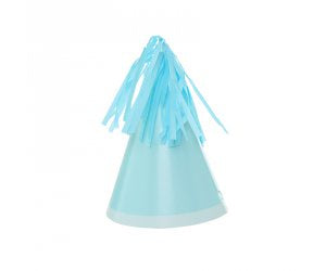 Pastel Blue Party Hats with Tassel Pk10