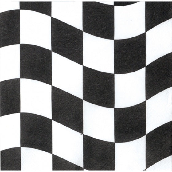 Racing Theme / Checkered Napkins Pk18