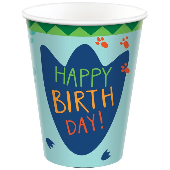 Dino-Mite Birthday Party Cups 266ml 8pk