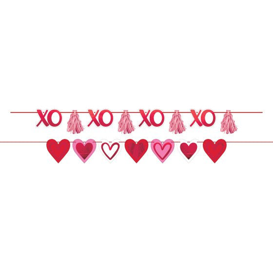 Valentines Day Hearts Banner Kit