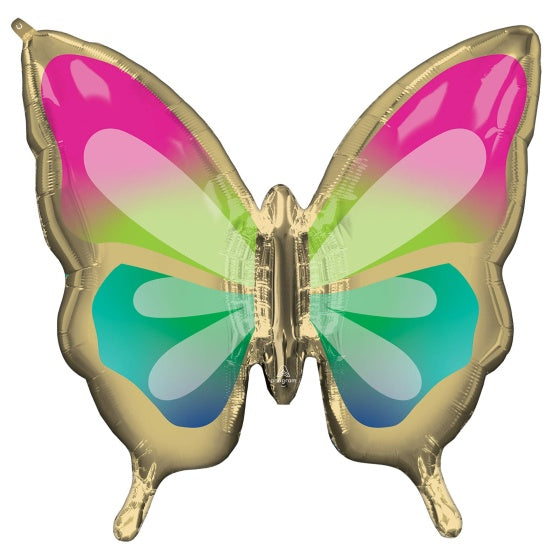 Butterfly Foil Balloon - Bright & Gold