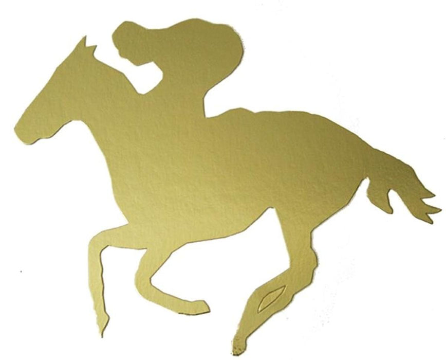 Horse and Rider Gold Cutouts 20cm Pack of 12