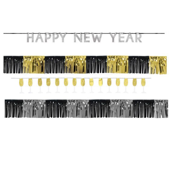 Happy new Year Banner Kit 4pcs