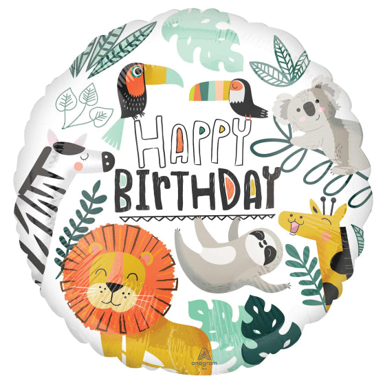 Jungle / Safari Happy Birthday Balloon / Bouquet