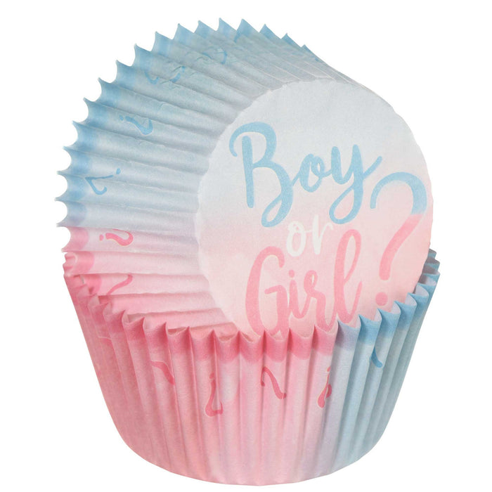 Gender Reveal Cupcake  Cups | Boy or Girl Pk75