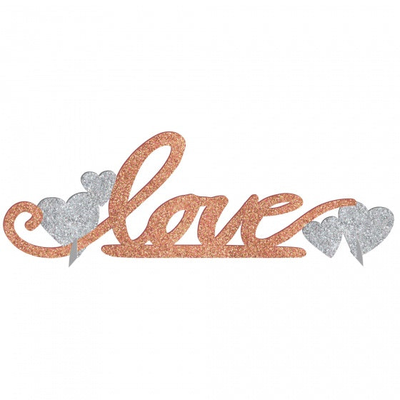 Glittered Love Table Decoration