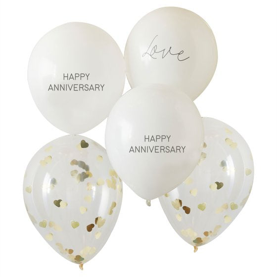 Anniversary Balloon Bundle with Confetti