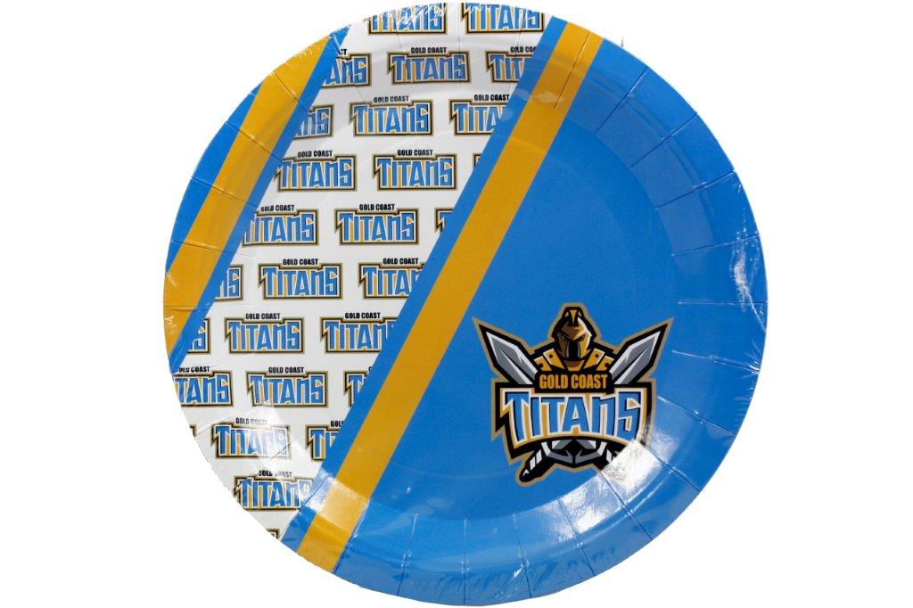 Titans NRL Plates Pack of 6