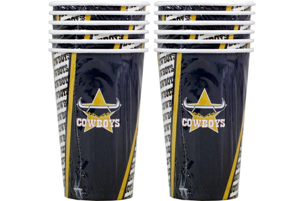 Cowboys NRL Paper Cups Pack of 6