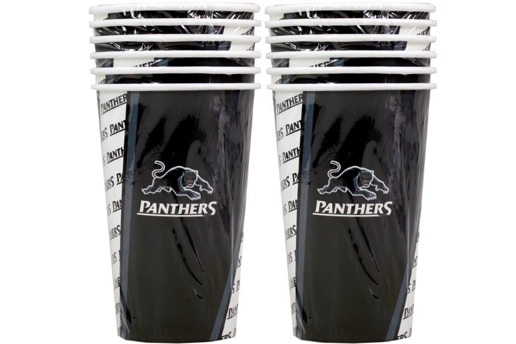 Panthers NRL Paper Cups Pack of 6