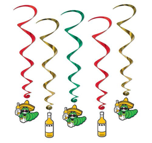 Mexican Worm & Tequila Hanging Decorations