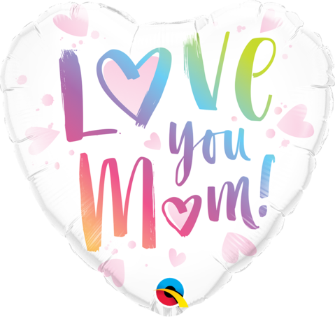 Love you Mum Colourful Balloon - Bouquet