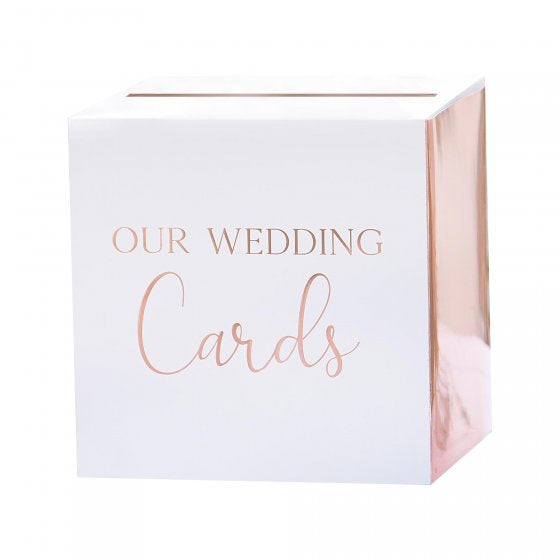 Rose Gold Wedding Card Box