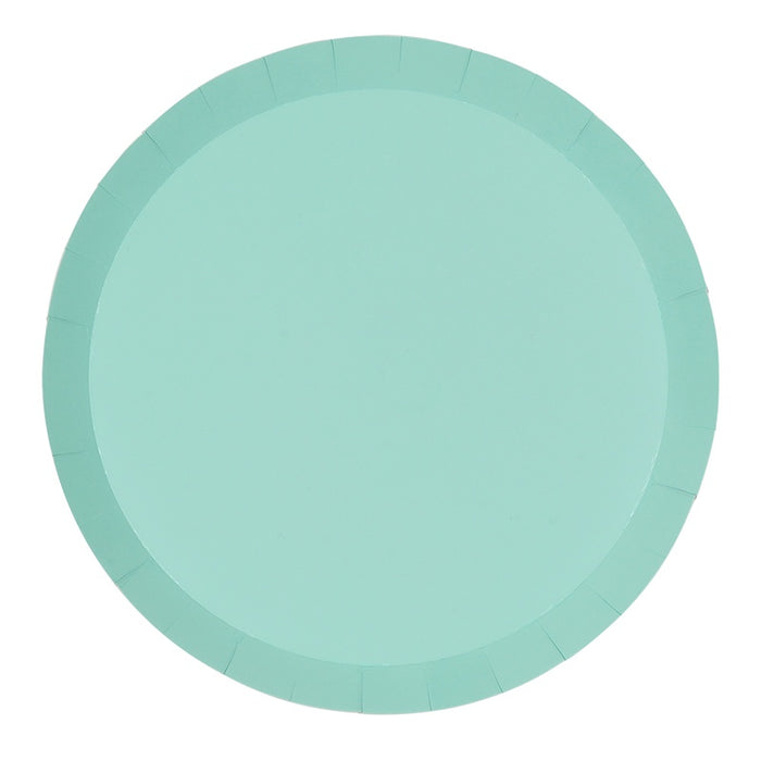 Mint Green Paper Plates | Round | Snack | Pk10