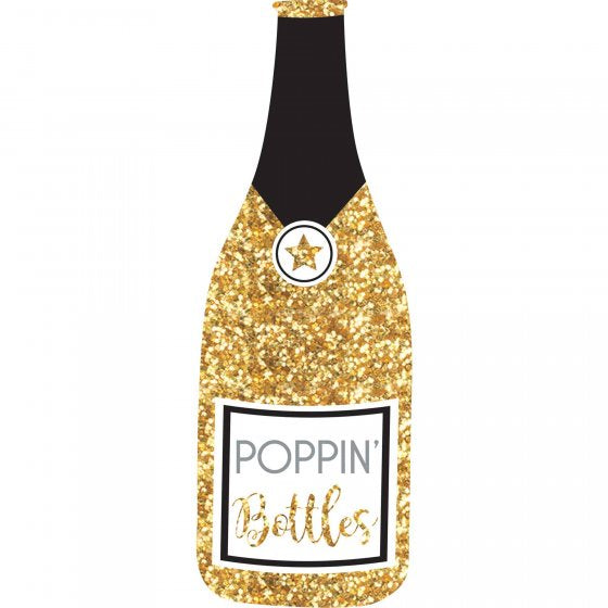 Giant Chanpagne Bottle | Photo Prop | Glittered Gold
