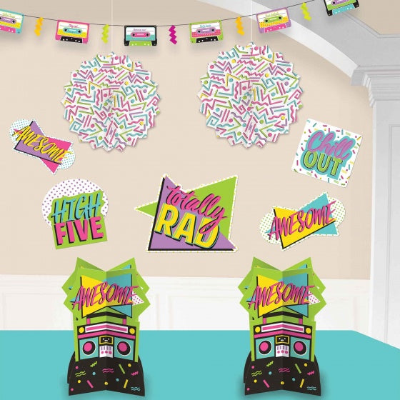80's Theme Decorating Kit - Awesome